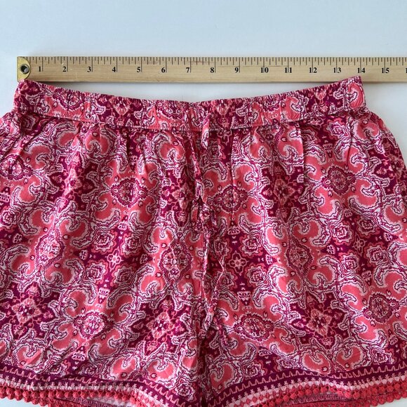 Hollister Pink Pull-on Draw String Shorts, Crochet Hem, RN 75654, Size M, EUC! - Picture 8 of 10